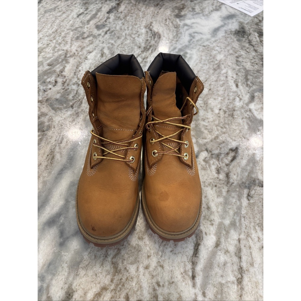 Timberland Wheat Work Boots Mens Size 5 Leather Ankle Lace Up Solid Beige
